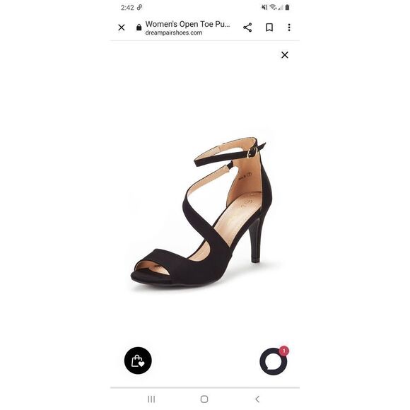 New Size 6 Black Dream Pairs Nile Open Toe High Heel Sandals - Picture 2 of 9